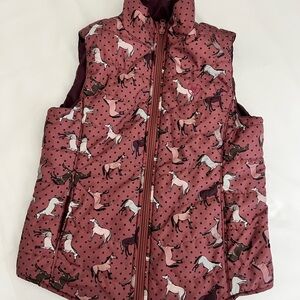 Ariat Kids Bella Reversible Insulated Vest wild Ginger Ponies/Mulberry XS-S